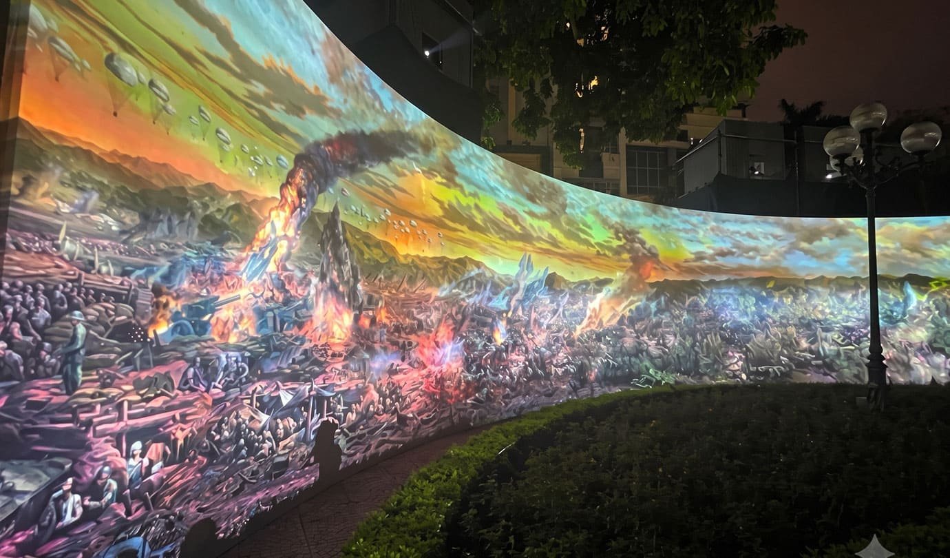 Tranh Panorama “Chiến dịch Điện Biên Phủ” Trình Chiếu Bằng 3D Mapping